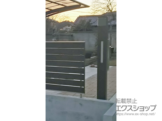 栃木県栃木市のの機能門柱・ポスト ファンクションユニット ウィルモダンスリム 施工例