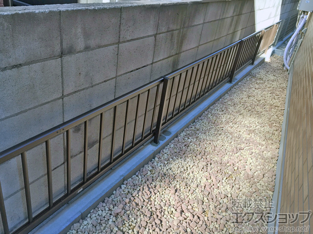 埼玉県草加市ののフェンス・柵 ミエッタフェンス 防犯たて格子タイプ 自由柱施工 施工例