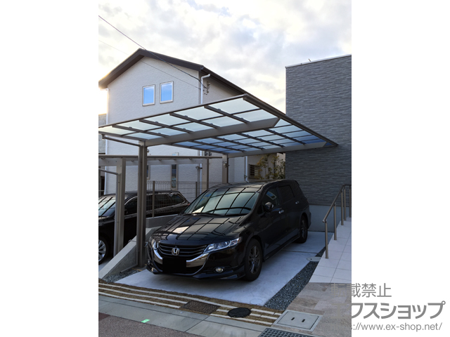 大阪府箕面市ののカーポート ネスカF (フラットスタイル) 積雪〜20cm対応 施工例