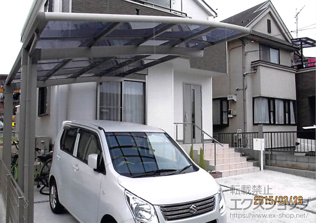 千葉県野田市のLIXIL リクシル（トステム）のカーポート カーブポートシグマIII 積雪〜20cm対応 施工例