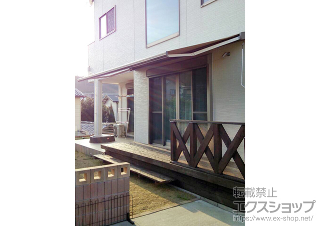 福岡県福岡市のLIXIL リクシル（トステム）のオーニング・日よけ 彩風C型 手動式 施工例