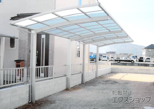 岡山県瀬戸内市ののカーポート レイナポートグラン 縦連棟　積雪〜20cm対応 施工例