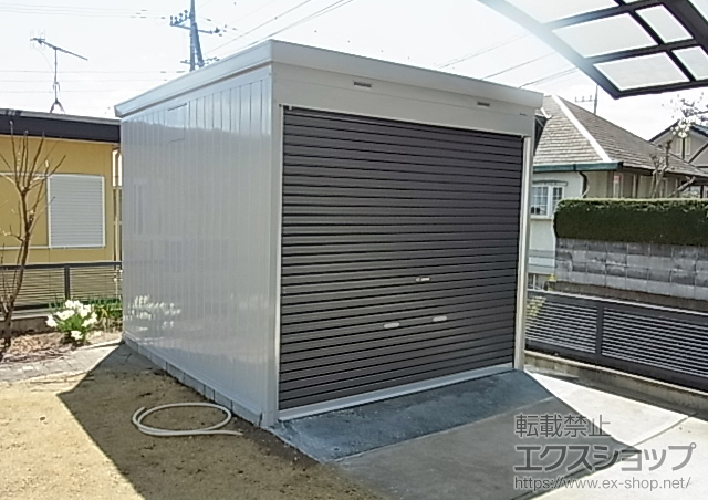 新しいスタイル 群馬県安中市のイナバ倉庫・ガレージ施工例(バイク保管庫 土間 その他