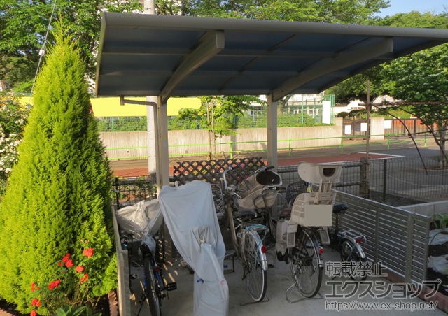 東京都日野市ののフェンス・柵 エクスラインフェンス5型 自由柱施工 施工例