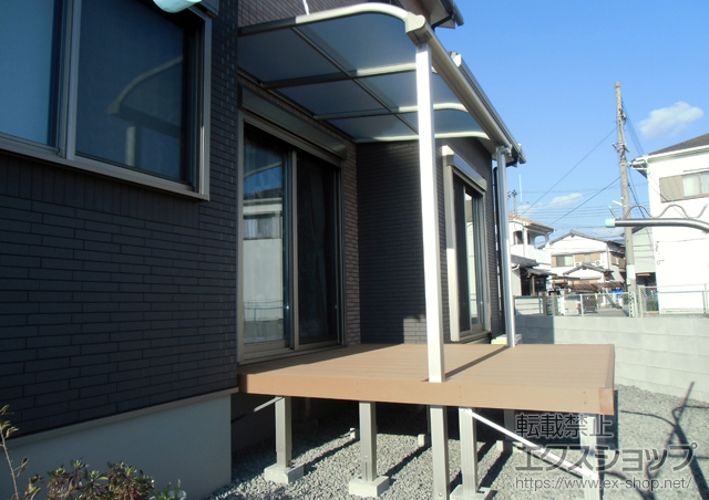 和歌山県和歌山市ののテラス屋根 ヴェクターテラス R型 テラスタイプ 単体 積雪〜20cm対応 施工例