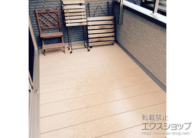 東京都八王子市ののウッドデッキ バルコニー用 リウッドデッキ200 施工例