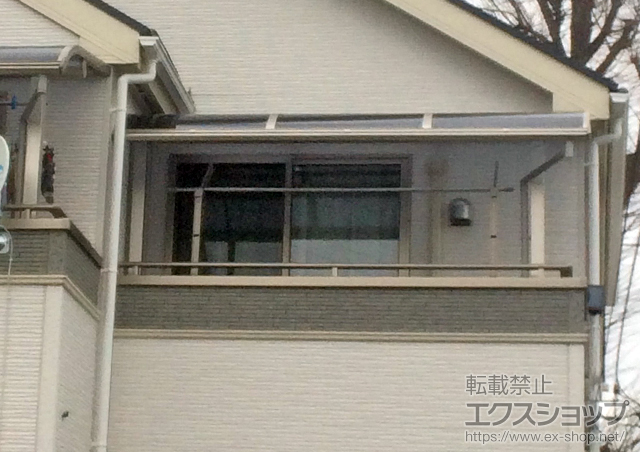 東京都練馬区ののバルコニー・ベランダ屋根 ヴェクターテラス R型 屋根タイプ 単体 積雪〜20cm対応 片入隅納まり 施工例