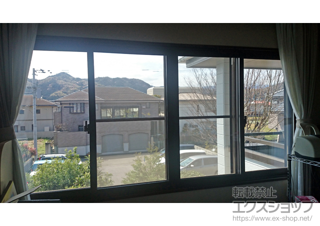 徳島県徳島市のの二重窓（内窓） インプラス(ダストバリア)引き違い窓4枚建て 施工例