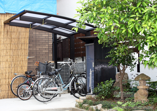 千葉県流山市ののサイクルポート・駐輪場 プレシオスポート ミニ 積雪〜20cm対応 施工例