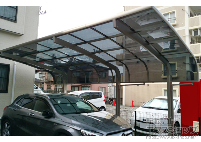 宮城県仙台市のLIXIL リクシル（トステム）のカーポート テールポートシグマIII 延長 積雪〜20cm対応 施工例