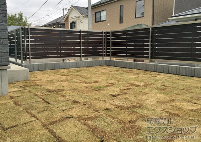 神奈川県横浜市ののフェンス・柵 ジオーナフェンス YS型 マテリアルカラー フリーポールタイプ 施工例