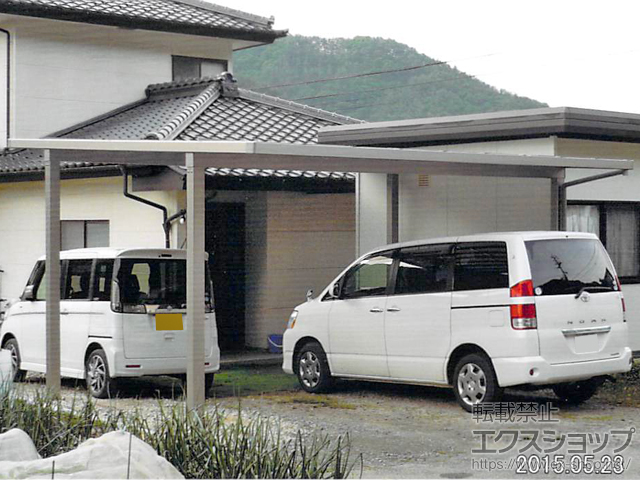 長野県上伊那郡辰野町ののカーポート ソルディーポート 1500 2台用 積雪〜50cm対応 施工例