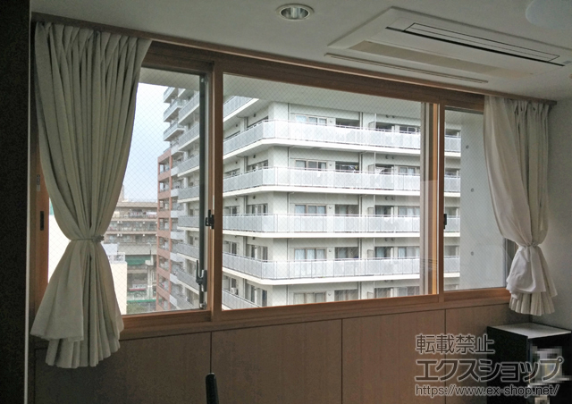 東京都府中市のの二重窓（内窓） インプラス ダストバリア仕様 引違い窓 3枚建 外内外 施工例