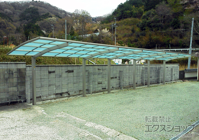 大阪府豊能郡豊能町ののカーポート レイナポートグラン 縦3連棟　積雪〜20cm対応 施工例