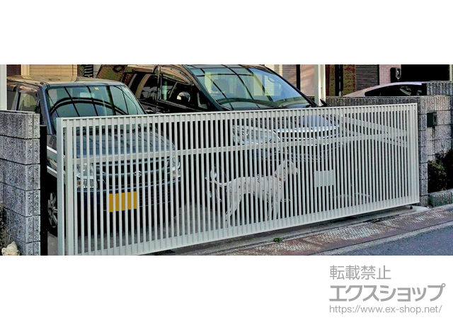 京都府京田辺市ののカーゲート ワイドオーバードアS2型 手動式 施工例