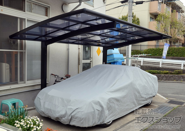 神奈川県横浜市のLIXIL リクシル（トステム）のカーポート カーブポートシグマIII 積雪〜20cm対応 施工例