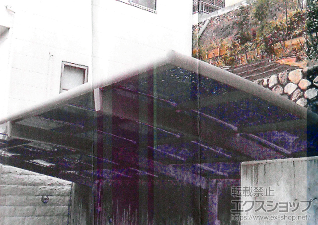 兵庫県宝塚市のLIXIL リクシル（トステム）のカーポート カーブポートシグマIII 延長 積雪〜20cm対応 施工例