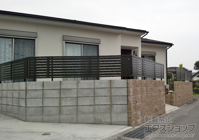 鹿児島県姶良郡姶良町ののフェンス・柵 プレスタフェンス7Y型 フリーポールタイプ 施工例