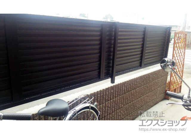 埼玉県志木市ののフェンス・柵 レスティナフェンス5型 自由柱施工 施工例