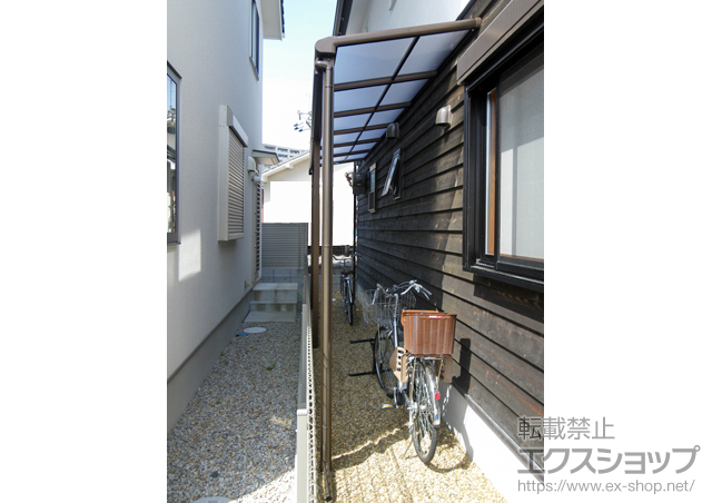 滋賀県大津市ののテラス屋根 プレシオステラス F型 テラスタイプ 連棟 積雪〜20cm対応 施工例