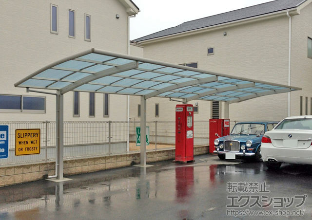 岡山県岡山市ののカーポート レイナポートグラン たて連棟用セット　積雪〜20cm対応 施工例