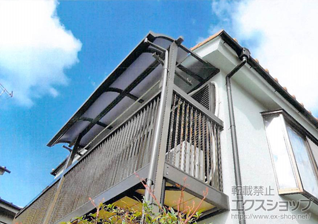 埼玉県所沢市のLIXIL リクシル（トステム）のバルコニー・ベランダ屋根 ライザーテラスII R型 ビューステージHスタイル柱建て式用 屋根タイプ 単体 積雪〜20cm対応 施工例