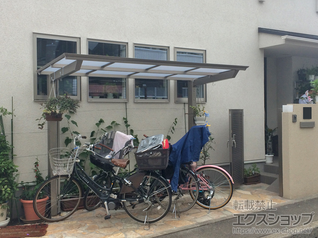 東京都三鷹市ののサイクルポート・駐輪場 アーキフィット ミニ 積雪〜20cm対応　※B＋輪止め 29用 標準 1セット 施工例