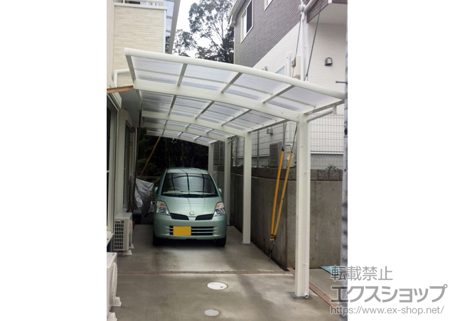 京都府京田辺市ののカーポート レイナポートグラン 縦連棟　積雪〜20cm対応 施工例