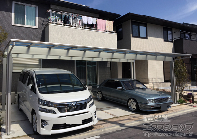 福岡県北九州市ののカーポート エフルージュ トリプル 積雪〜20cm対応 施工例