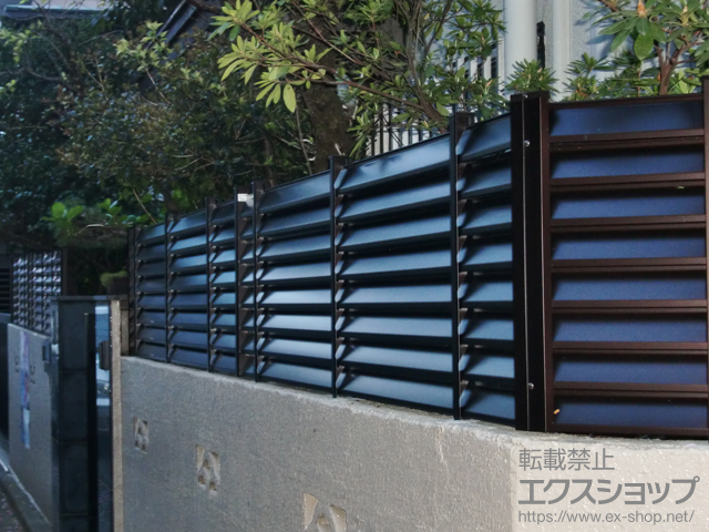 東京都練馬区ののフェンス・柵 ルーバーフェンス1型 フリーポールタイプ 施工例