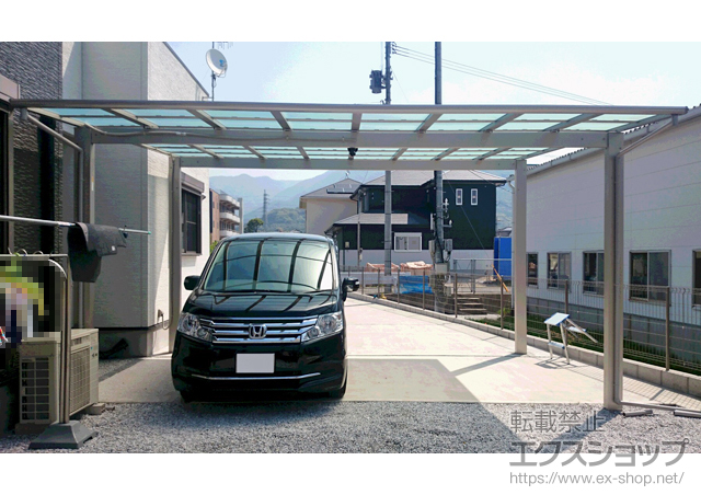 福岡県直方市ののカーポート エフルージュ ツイン 積雪〜20cm対応 施工例