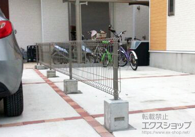 埼玉県草加市ののフェンス・柵 ハイグリッドフェンスUF8型 フリーポールタイプ 施工例