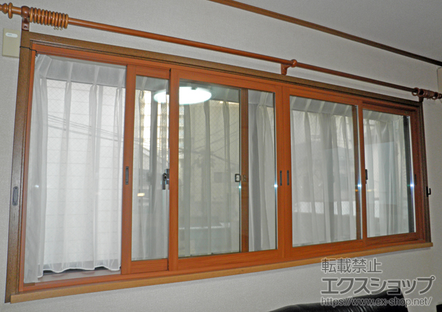 神奈川県横浜市のの二重窓（内窓） インプラス(ダストバリア)引き違い窓4枚建て 施工例