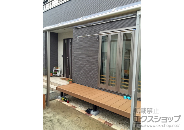 大分県大分市ののテラス屋根 プレシオステラス R型 テラスタイプ 単体 積雪〜20cm対応 施工例