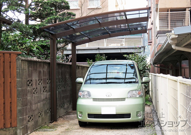 山口県山口市ののカーポート プレシオスポート 積雪〜20cm対応 施工例