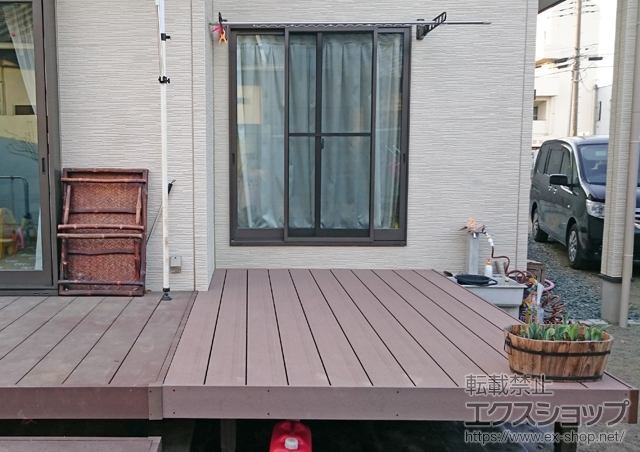 群馬県藤岡市ののウッドデッキ 樹ら楽ステージ 施工例