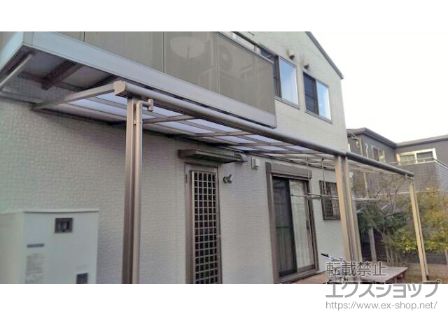 滋賀県甲賀市のLIXIL リクシル（トステム）のテラス屋根 ライザーテラスII F型 テラスタイプ 単体 積雪〜20cm対応 施工例