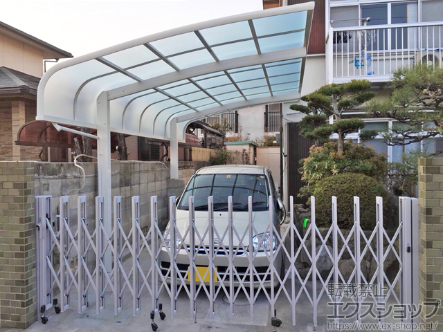 香川県高松市ののカーゲート アルシャインII M型 Aタイプ ノンレール 片開き 390S 施工例