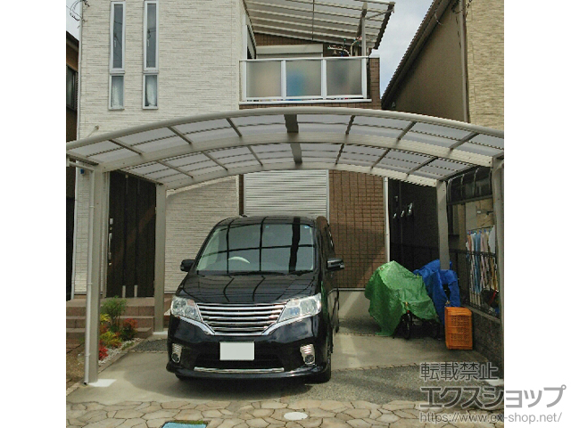 奈良県葛城市ののカーポート プレシオスポート ワイド 積雪〜20cm対応 施工例