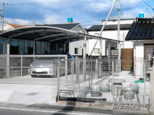 鳥取県米子市ののフェンス・柵 イーネットフェンス1F型 自由柱タイプ 施工例