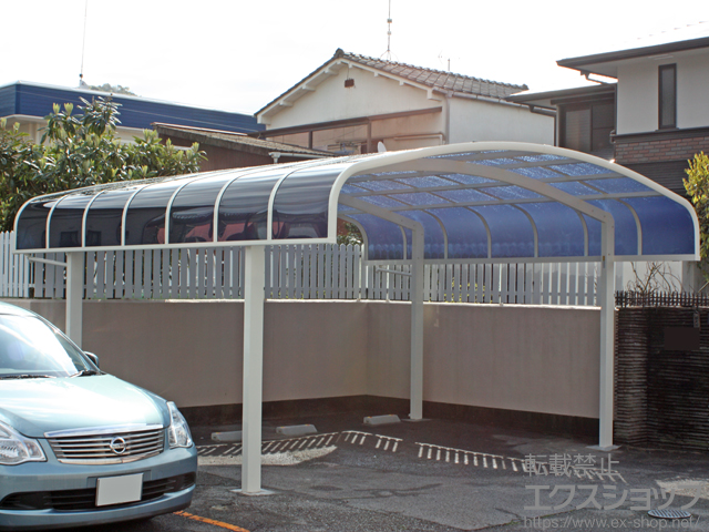 広島県竹原市ののカーポート レイナキャップツインポートグラン 積雪〜20cm対応 施工例