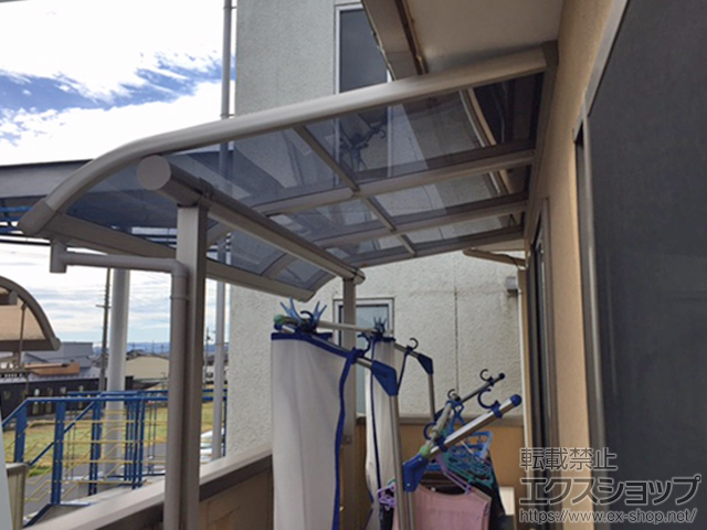 滋賀県大津市ののバルコニー・ベランダ屋根 プレシオステラス R型 屋根タイプ 単体 積雪〜20cm対応 施工例