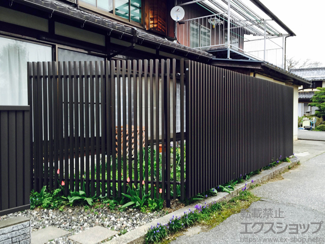 滋賀県長浜市ののフェンス・柵 プログコートフェンスF1型 フリーポールタイプ 施工例