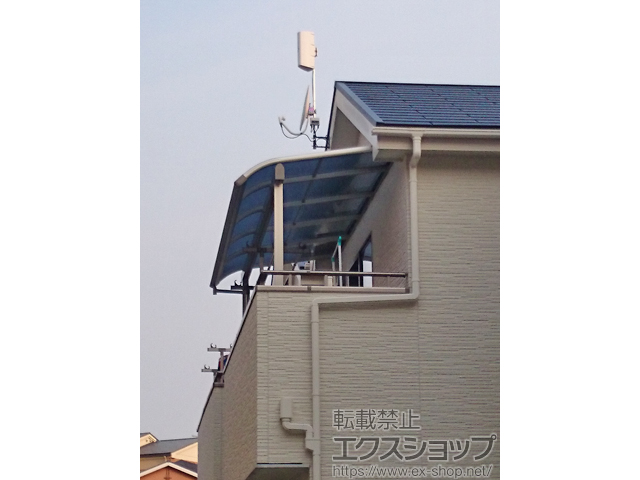 兵庫県明石市ののバルコニー・ベランダ屋根 ヴェクターテラス R型 屋根タイプ 単体 積雪〜20cm対応 施工例