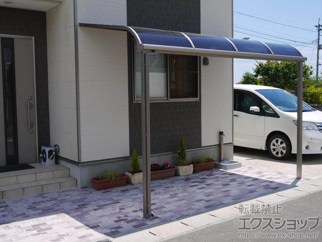 宮城県柴田郡柴田町のLIXIL リクシル（トステム）のテラス屋根 ライザーテラスII R型 1500 テラスタイプ 単体 積雪〜50cm対応 施工例