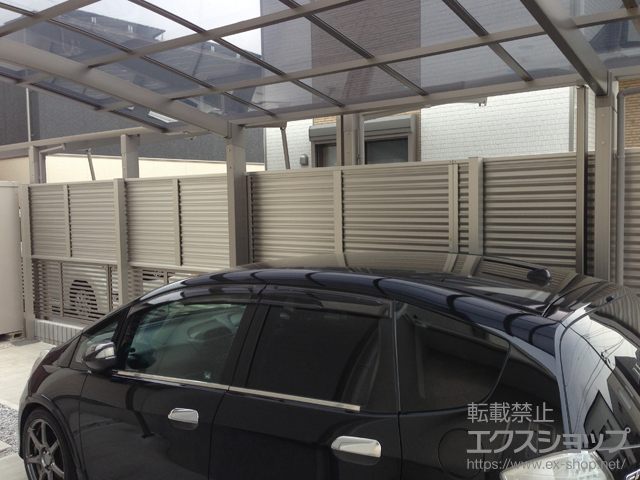 千葉県千葉市ののフェンス・柵 ミエーネフェンス 目隠しルーバー 2段支柱 施工例