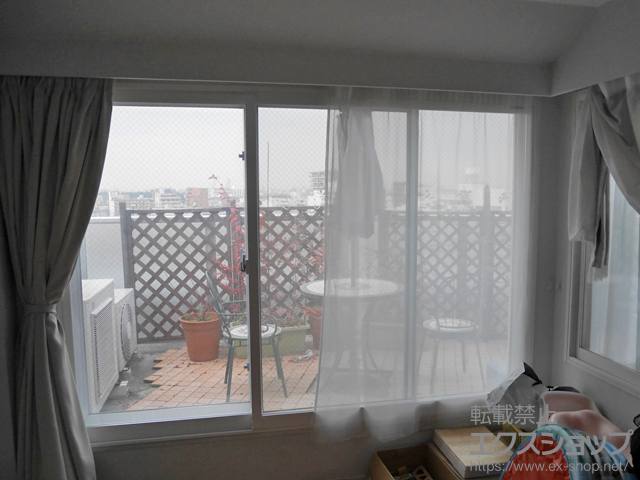 東京都中野区のの二重窓（内窓） プラマードU引違い窓偏心2枚建て 施工例