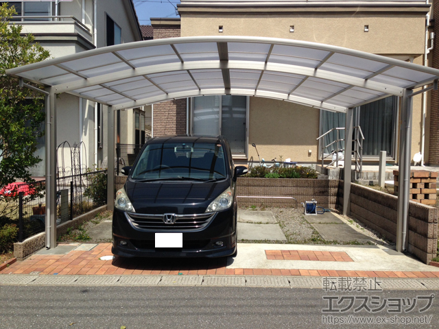 千葉県柏市ののカーポート プレシオスポート ワイド 積雪〜20cm対応 施工例