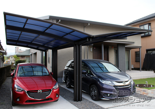 宮崎県都城市ののカーポート レイナポートグラン　積雪〜20cm対応 ※Y合掌連結用 施工例
