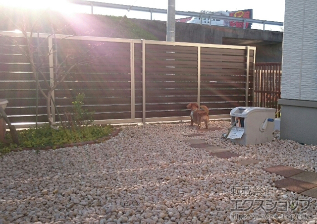 愛知県名古屋市のLIXIL リクシル(新日軽)のフェンス・柵 セレビューフェンス RP3型 自在柱式 施工例